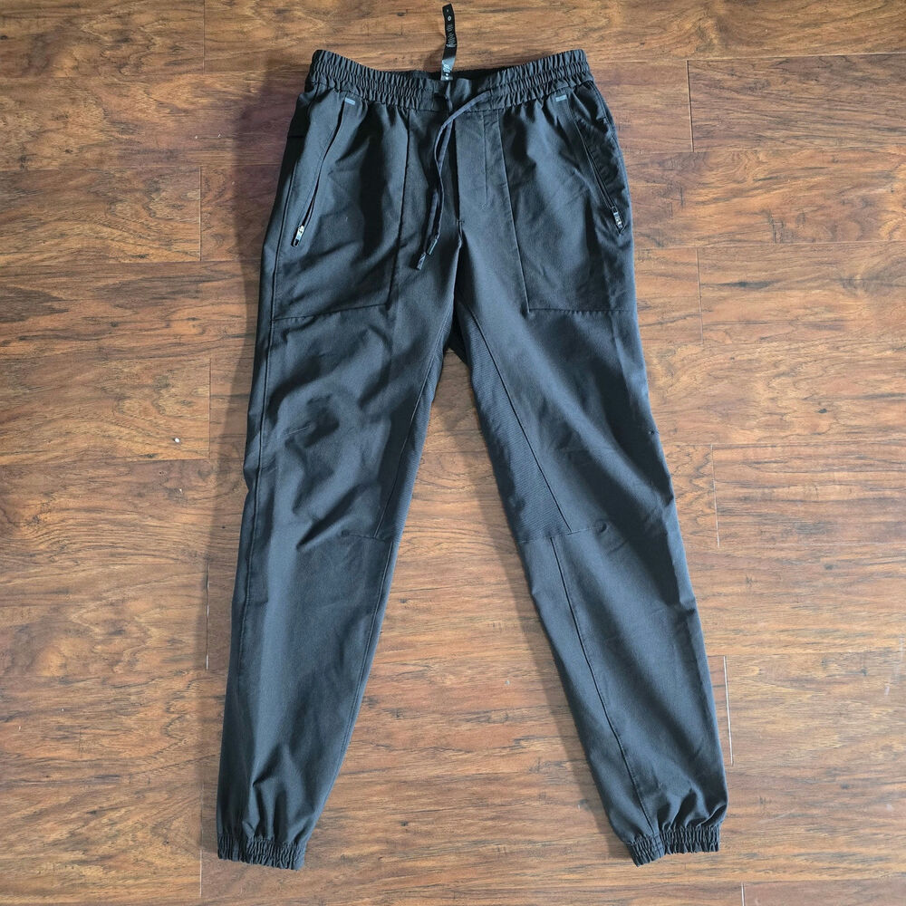 Lululemon Mens Small Black Jogger Pants Tapered Stretch Athletic Training - Picture 1 of 8